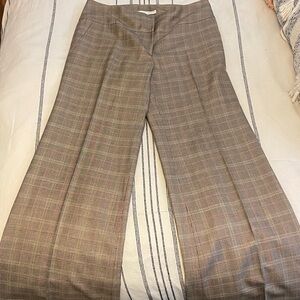 Diane Von Furstenberg Plaid Wide-Leg Pants